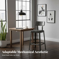 Metal Stool with support manufacturing aesthetic Lowsupportrest Metal Stool Vintage Design Stackable for Adults