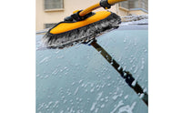 Highly Absorbent Telescopic Car Wash Brush Wet and Dry Use Long Handle Car Cleaning Mop Detachable Head Automotive Accessory