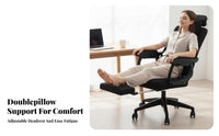 Ergonomic Design Reclining Computer Chair with Footrest Adjustable Headrest Highspine Mesh Recliner with Footrest sturdy Duty Office Furniture for Students, video game enthusiasts, Relaxing, Study Room, Studying, Bedroom