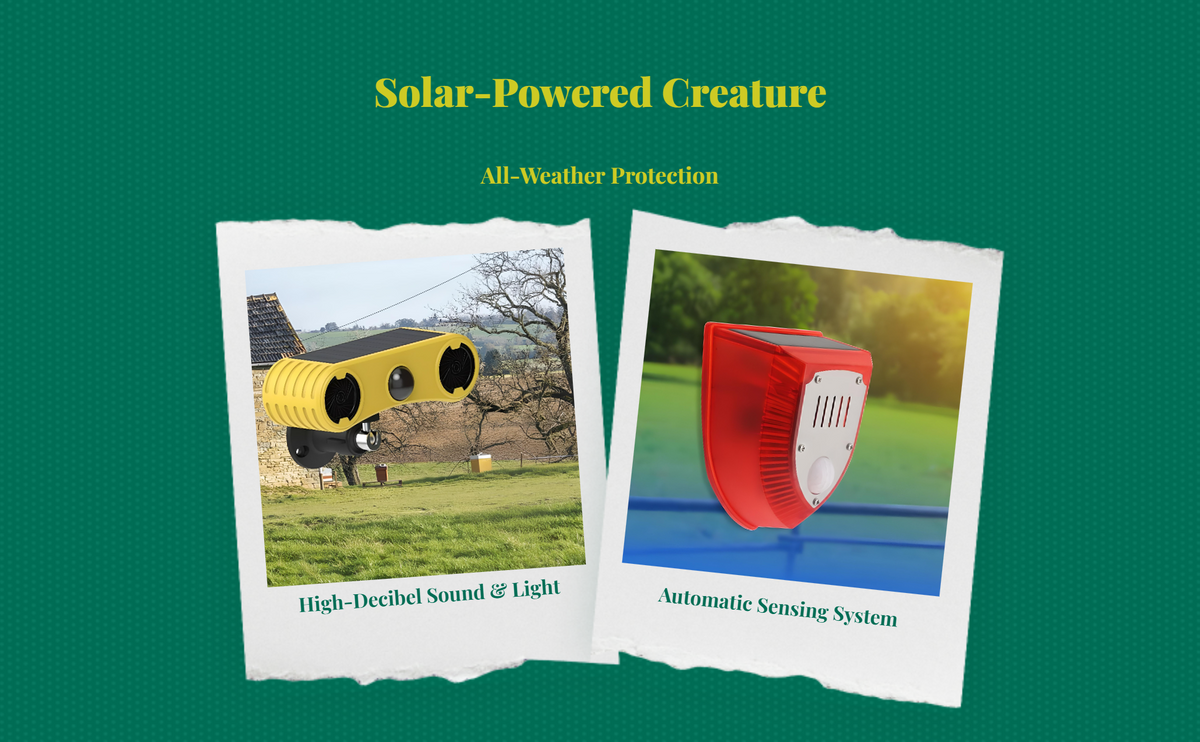 Solar waterproof animal deterrent