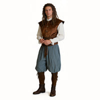 Medieval Pirate Cosplay Shirt Set for Renaissance Costume