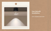 Frameless Curved COB Spotlight, Anti-Glare, Adjustable LED