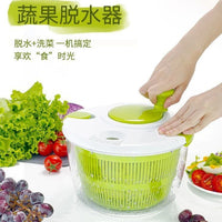 5L水果菜篮大号甩干机创意洗菜盆甩干沥水篮甩水厨房脱水器手动摇
