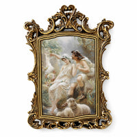 Vintage Picture Frame Wall-Hanging Gold Picture Frame Floral for Home Decor