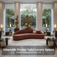 Curved sectional Sofa Luxury design Lounge Seating Flexible Configuration Living Room Furnishing for Business Owners, Families, Lobby, recreation room, Bedroom