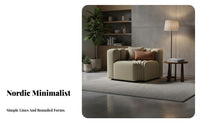 Minimalist Design Curved piano-styleboard piano-style Sofa Modern visually pleasing sectional Chaise Sectional billowyLike Comfort Living Room Seating High-Resilience Foam for households, Families, partners, Apartment, Reception Hall