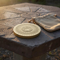 Rotatable Bagua Luopan Portable Brass Feng Shui Compass Traditional Chinese Design Bagua Compass Disc Gift Ready for Travel