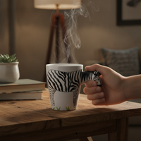 3D Animal Handle Ceramic Coffee Mug, Novelty Zebra Deer Elephant Gorilla Gift Cup