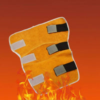 Cowhide Metalworking Spats Ember Proof Heat Resistant Knee Pads Adjustable