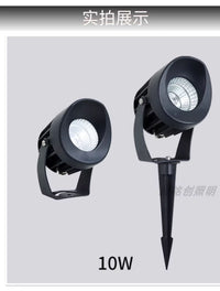 led投光灯户外防水景观照树灯射树灯插地灯外墙投射灯室外COB射灯 地插款10W红绿蓝黄（4选1）