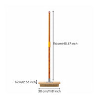 Long Handle Floor Brush Metal Connector Rectangular Floor Brush Straight Head