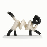 Abstract Cat Ornament Minimalist Cat Sculpture Modern Feline Sculpture for Art Lovers