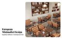 High-Density Foam Cushion Retro Cafe Booth Sofa Stain-Resistant Wooden Frame Armchair Waterproof Tufted Leatherette Loveseat for Restaurant Owners, Bar Managers, Interior Designers, Reception Area, Lounge