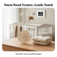 Wooden Birth Keepsake Plaque Family Appreciation Day Gift Infant Birth Announcement Wooden Plaque Newborn Announcement Plaque for New Parents, Parent