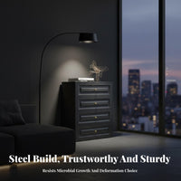 Minimalist Multi-Drawer Cabinet Large Capacity Multi-Compartment Credenza Modern Design sturdy Construction for Office Workers