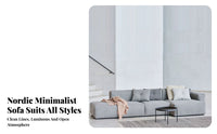 Armless Block Sofa Nordic aesthetic Couch Minimalist Design Household Furniture for Apartment Dwellers, Young Adults, Living Room, Lounge Area, Bedroom