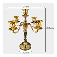 Five-Arm Candelabra Elegant Candlestick Stable for Dining Tables, Event Planners
