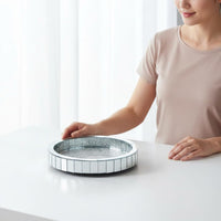 Rotating Makeup Organizer Sparkling Design Rotating Cosmetic Tray Easy to Reach Round Crystal Tray for Dresser