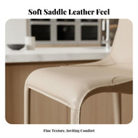 Saddle Seat High Stool with Spine Supportrest Nordic Aesthetic Saddle Seat Stool Utilitarian Design Footrest for Bar Owners