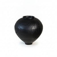 Decorative Vase Hollow Form Wood-Grain Vase Tabletop Flower Holder