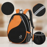 Water-Resistant Tennis Backpack Lightweight Badminton Backpack Cushioned Tennis Racket Bag Sturdy for Practice