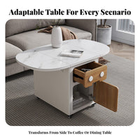 elevatingTop Transforming Table Multi-Functional elevatingTop Coffee Table Built-in Storage Effortless Elevateing Mechanism