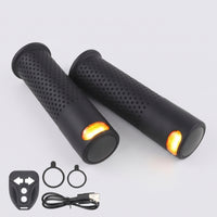 Handlebar Grip with Turn Blinker LED Grips with Turn Indicators Ergonomic for Commuters