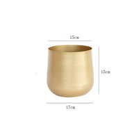 Festive Pail Planter Fortunate Gold Flower Pot Golden for Festival
