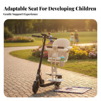 Padded Cushion Electric Scooter Baby Safety Seat Shock Absorbing Foldable Electric Bike Child Seat Sturdy Steel Frame for Children