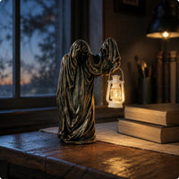 Ghost Wizard Figurine Halloween Hooded Ghost Wizard Draped for Desktop