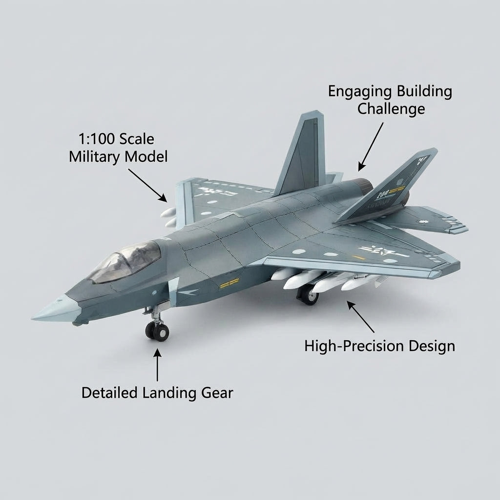 SU-35S Fighter Jet Model Kit, DIY Assembly Aircraft Model, 1:100 Scale Realistic Model, Detailed Fighting Airplane Model, Collectible Jet Plane Model