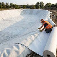 Drainage Fabric, Weed Control Fabric & Garden Fabric, Root Barrier Geotextile, Water-Permeable for Terrace Construction, Basement Renovation