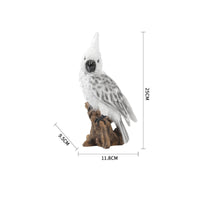 Parrot Statue with Tree Stump Base Resin Parrot Statue Compact for Patio
