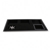 Bar Glass Rinser Stainless Steel Coffee Workstation Accommodating a Glass Rinser Grooved for Baristas, Cafes, Tea Stations