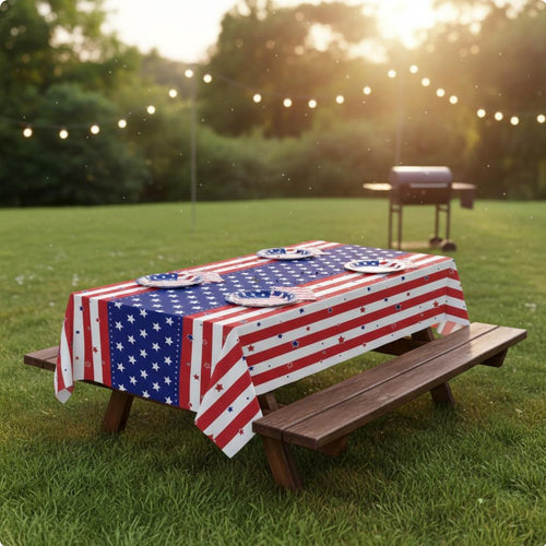 American Flag Party Set Single-Use Independence Day Tableware Kit for BBQ