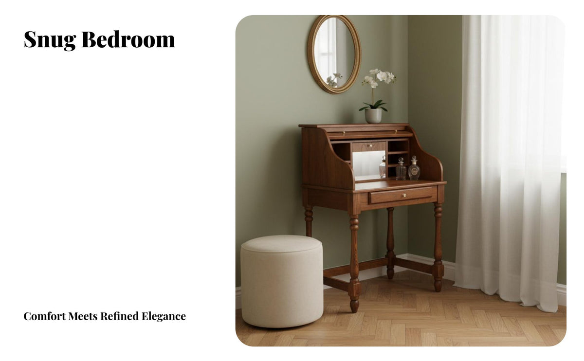 lift-top with Hidden Mirror Musical Instrument Designdesign Vanity Desk Multi-Compartment Storage Dressing Table Space-Saving Bedroom Furniture Includes Matching Stool for Makeup fans, Women, Teenagers, Apartment, Dorm Room