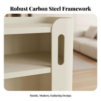 2-Tier Rolling Side Table Multi-Functional 2-Tier Rolling Table space-efficient Design