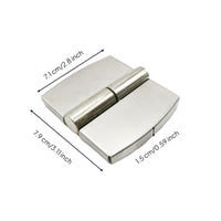 Stainless Steel Automatic Closing Partition Hinge, Surface-Mounted Toilet Door Hardware, Weight-Activated, Adjustable, Public Restroom, Easy to Install, Detachable, Suitable for Right Side Exit