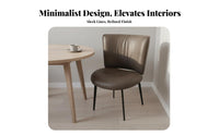 Minimalist Design Upholstered Side Chair Nordic Design Padded Accent Chair Supportive Backrest Home Furniture Comfortable Cushion for Homeowners, Interior Decorators, Restaurant Owners, Dining Room, Bedroom