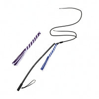 Interactive Dog Flirt Pole with Rope Lure Padded Dog Teaser Wand with Rope Toys Extendable Retractable Flirt Pole with Tassels Sturdy for Training