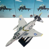 1/100 F-4 Phantom Pirate Flag Independence F4C Fighter Military Alloy Aircraft Model Simulation Ornament