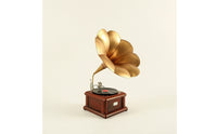 Retro Gramophone with Speaker Luxurious Phonograph Ornament Sturdy