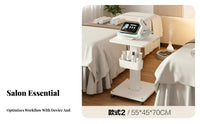 360° Rotating Wheels Beauty Salon Trolley Silent Casters Beauty Instrument Trolley Sturdy and Long-Lasting Spa Equipment Cart High Load Capacity for Beauticians, Estheticians, Hair Stylists, Home Use, Medical Facility, Barber Shops
