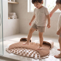 Foot Scrub Mat with Suction Cups Flexible Crustacean Foot Scrubber for Washroom