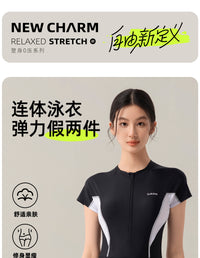 361游泳衣女款2025新款成人游泳馆专用连体女孩学生微胖大码温泉