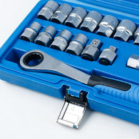 17 Pieces Pass-Through Socket Set Works on Damaged Fasteners for DIY Enthusiasts