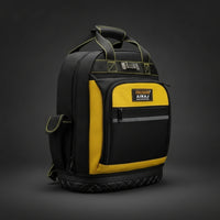 Wear-Resistant Tool Backpack with Hard Bottom Heavy-Duty Tool Backpack with Molded Base Large-Capacity Work Pack with Pockets Long-Lasting for Electricians