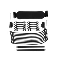 Metal Clip Fasteners Pilates Bar Kit Black Pilates Bar with Resistance Bands