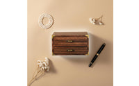 Wooden Drawer Organizer Space-Saving Retro Desktop Storage Box Rustic Storage Drawers Versatile Apothecary Cabinet Pre-Assembled