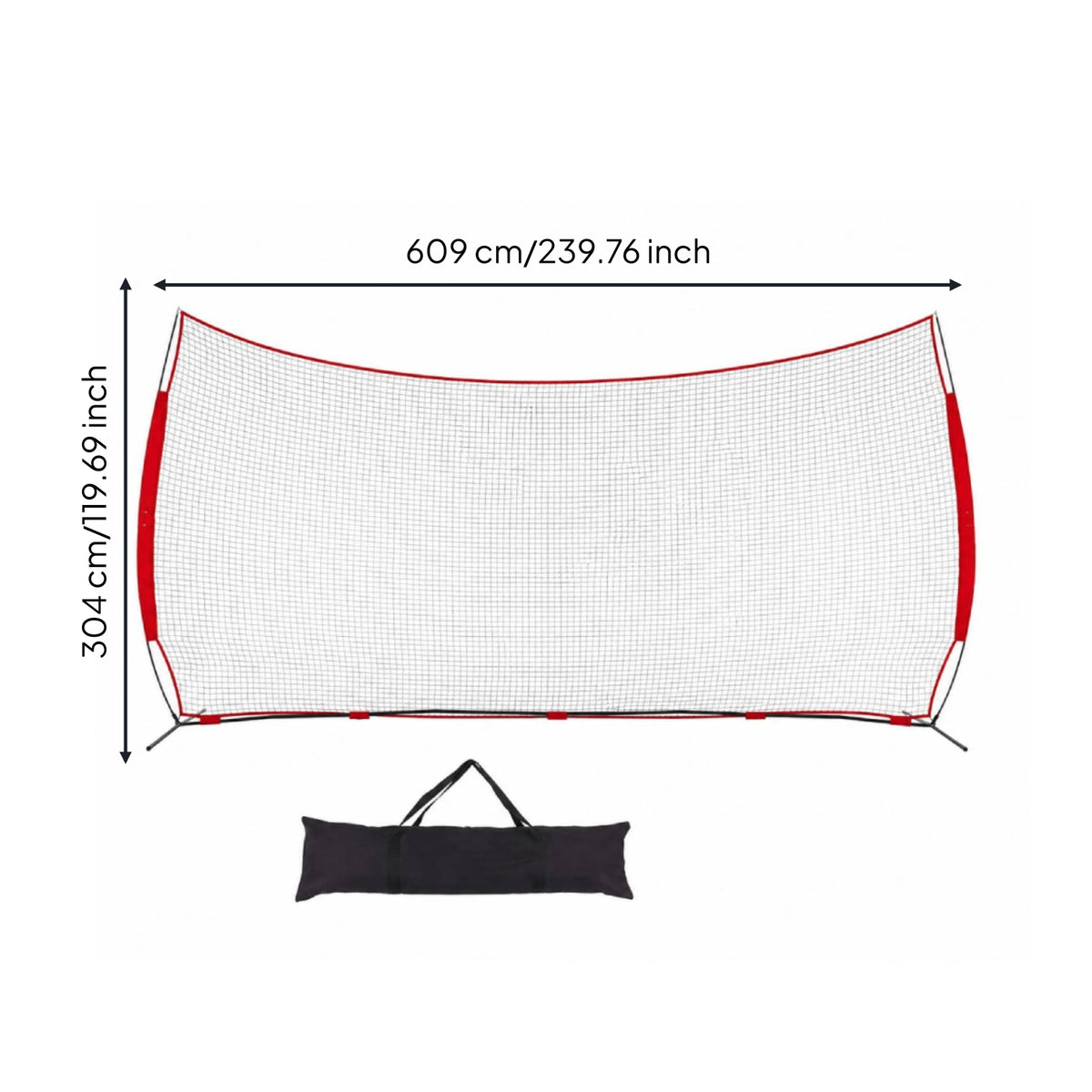 Sports Protective Barrier Freestanding Barricade Backstop Net Barrier Netting Portable Large-Scale for Athletes, Backyard